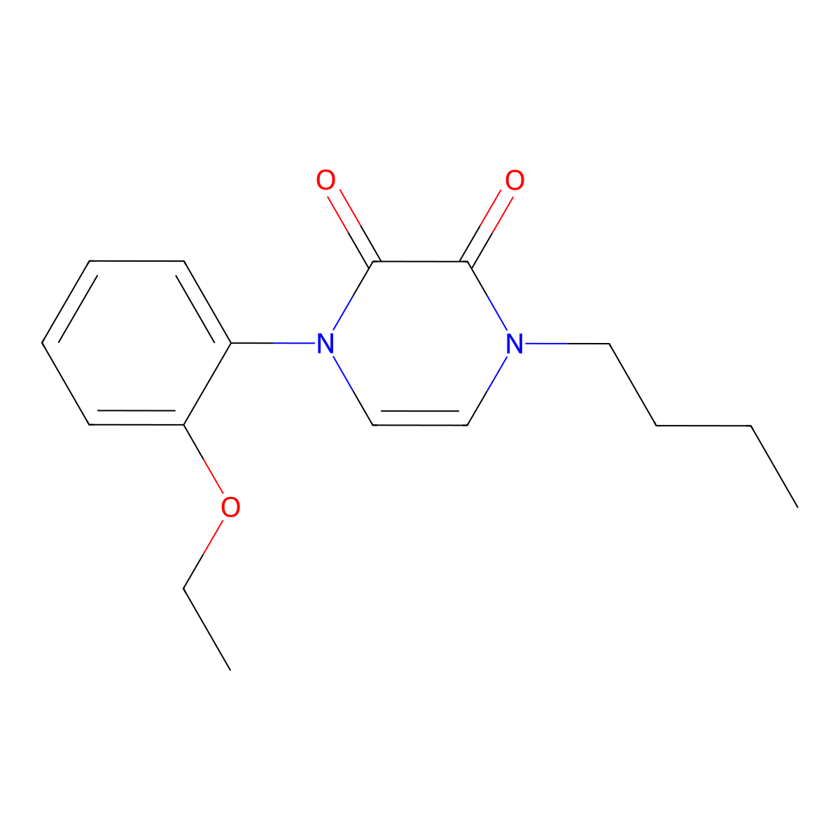 1-Butyl-4-(2-ethoxyphenyl)-1,2,3,4-tetrahydropyrazine-2,3-dione molecular structure, CAS 2326881-79-0