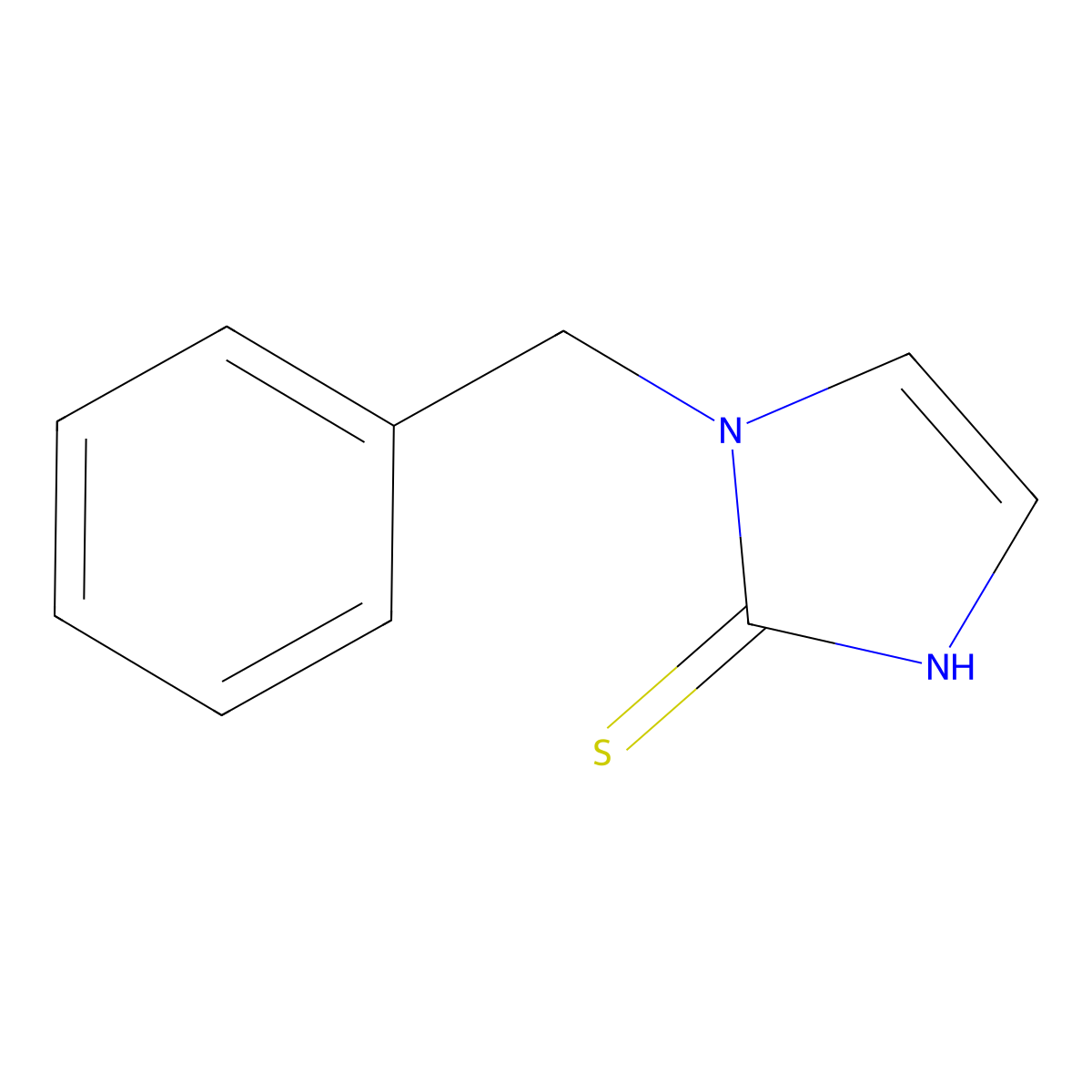 1-benzyl-1H-imidazole-2-thiol molecular structure, CAS 23269-10-5