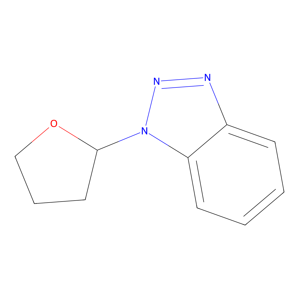 1-(Oxolan-2-yl)benzotriazole molecular structure, CAS 23269-47-8