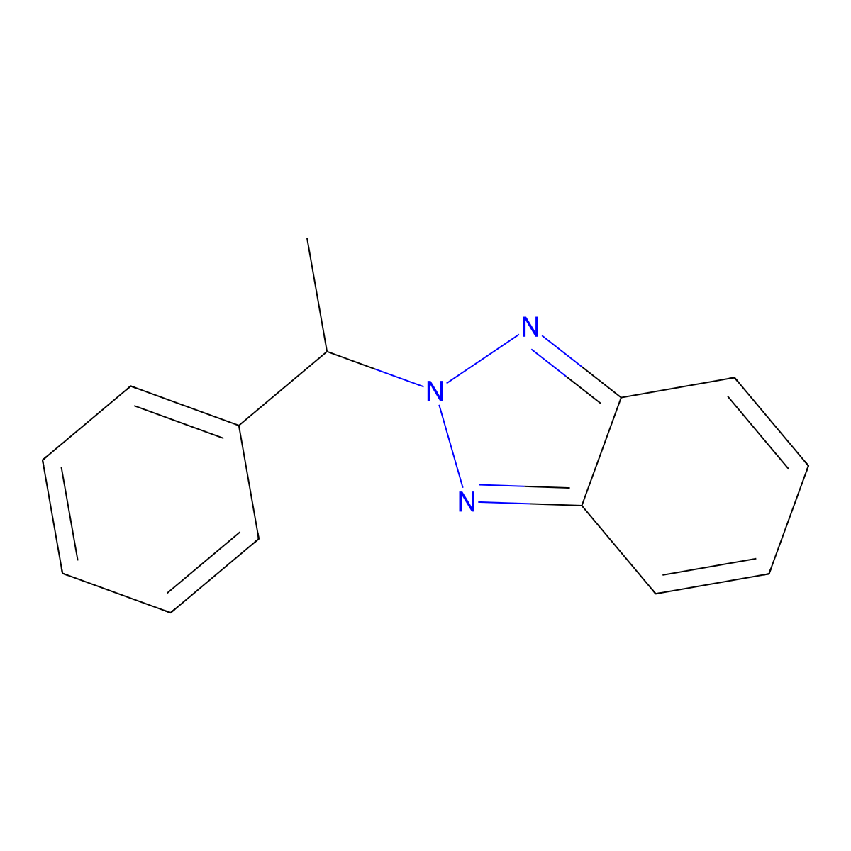 2-(1-Phenylethyl)benzotriazole molecular structure, CAS 23269-75-2