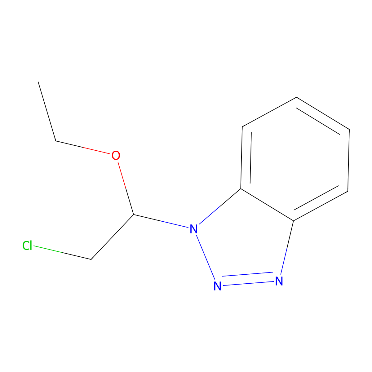 1-(2-Chloro-1-ethoxyethyl)-1H-1,2,3-benzotriazole molecular structure, CAS 23269-82-1