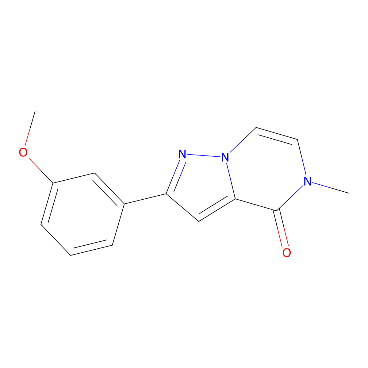 2-(3-methoxyphenyl)-5-methyl-4H,5H-pyrazolo[1,5-a]pyrazin-4-one molecular structure, CAS 2326902-05-8