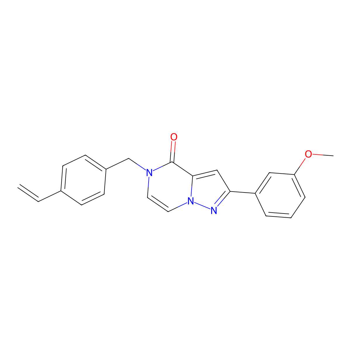 5-[(4-ethenylphenyl)methyl]-2-(3-methoxyphenyl)-4H,5H-pyrazolo[1,5-a]pyrazin-4-one molecular structure, CAS 2326916-78-1