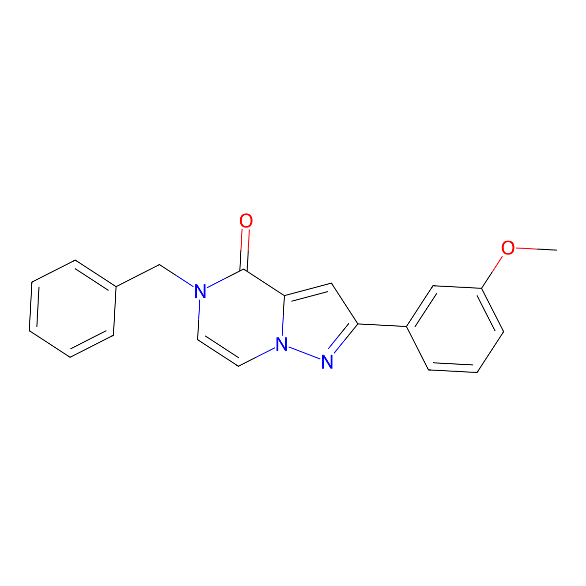 5-benzyl-2-(3-methoxyphenyl)-4H,5H-pyrazolo[1,5-a]pyrazin-4-one molecular structure, CAS 2326916-89-4