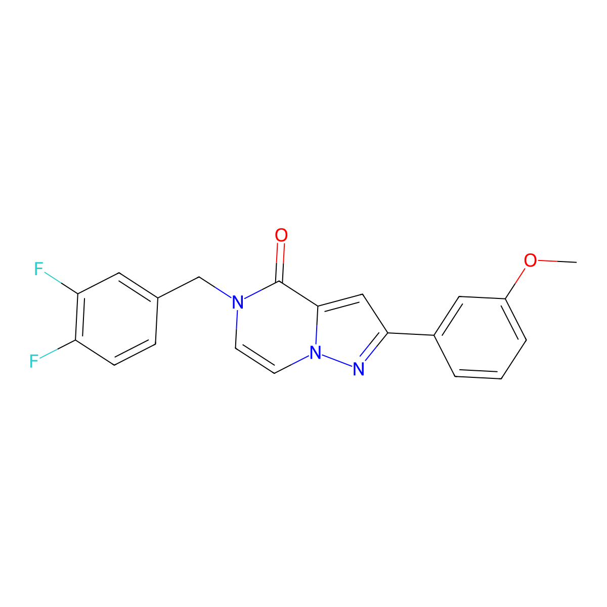 5-[(3,4-difluorophenyl)methyl]-2-(3-methoxyphenyl)-4H,5H-pyrazolo[1,5-a]pyrazin-4-one molecular structure, CAS 2326916-92-9