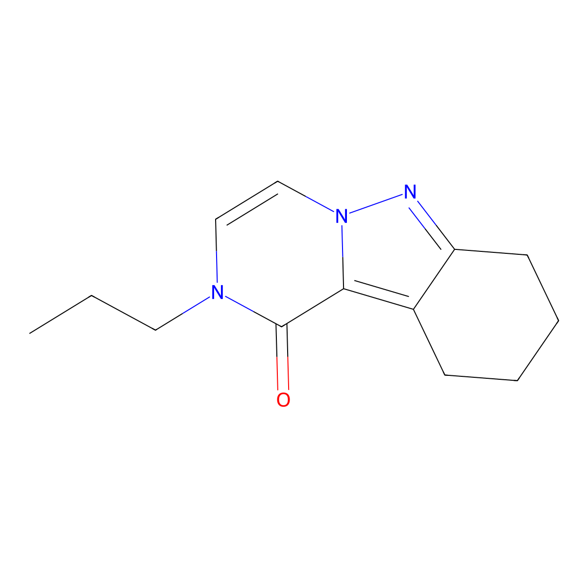 2-propyl-1H,2H,7H,8H,9H,10H-pyrazino[1,2-b]indazol-1-one molecular structure, CAS 2326932-36-7