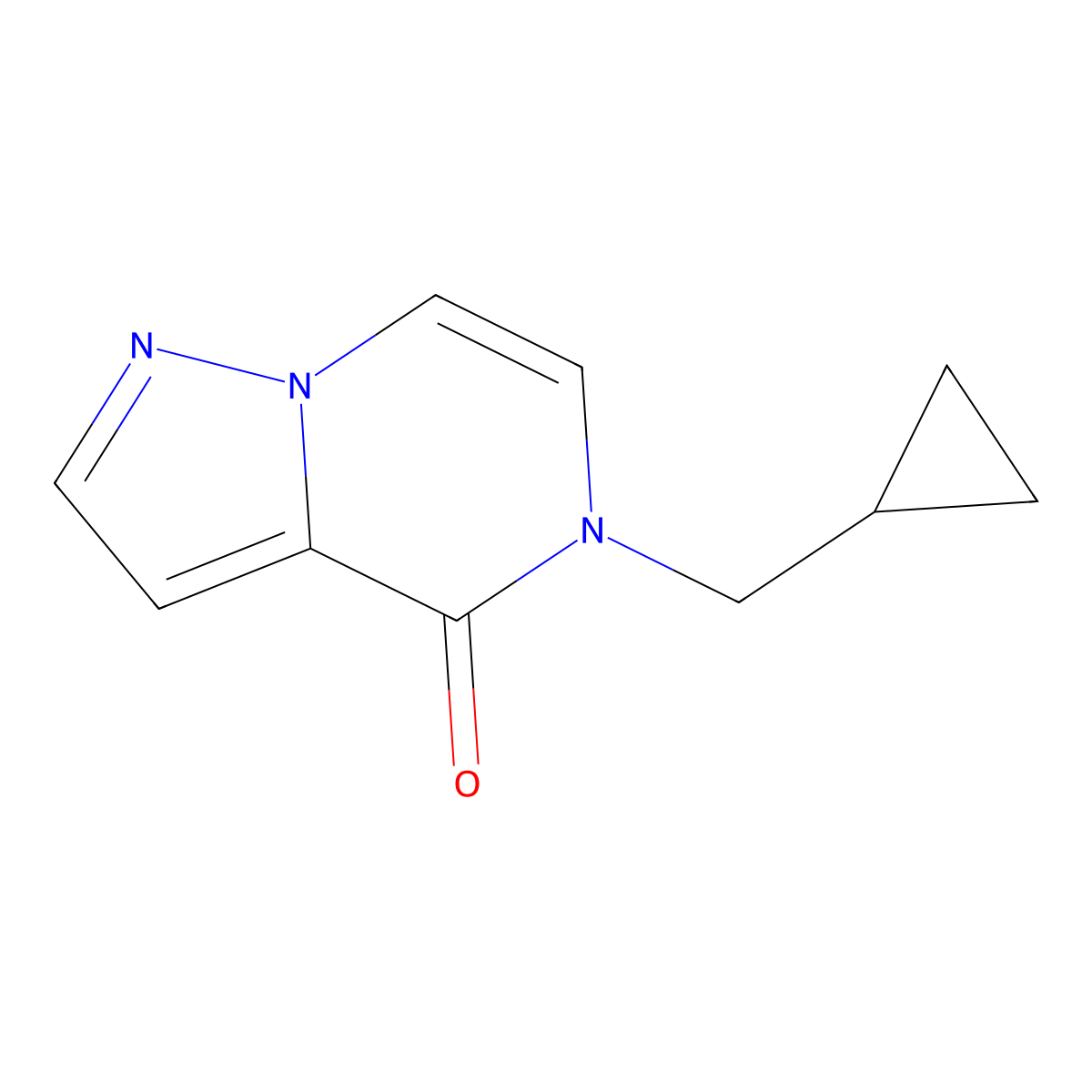 5-(cyclopropylmethyl)-4H,5H-pyrazolo[1,5-a]pyrazin-4-one molecular structure, CAS 2326938-53-6