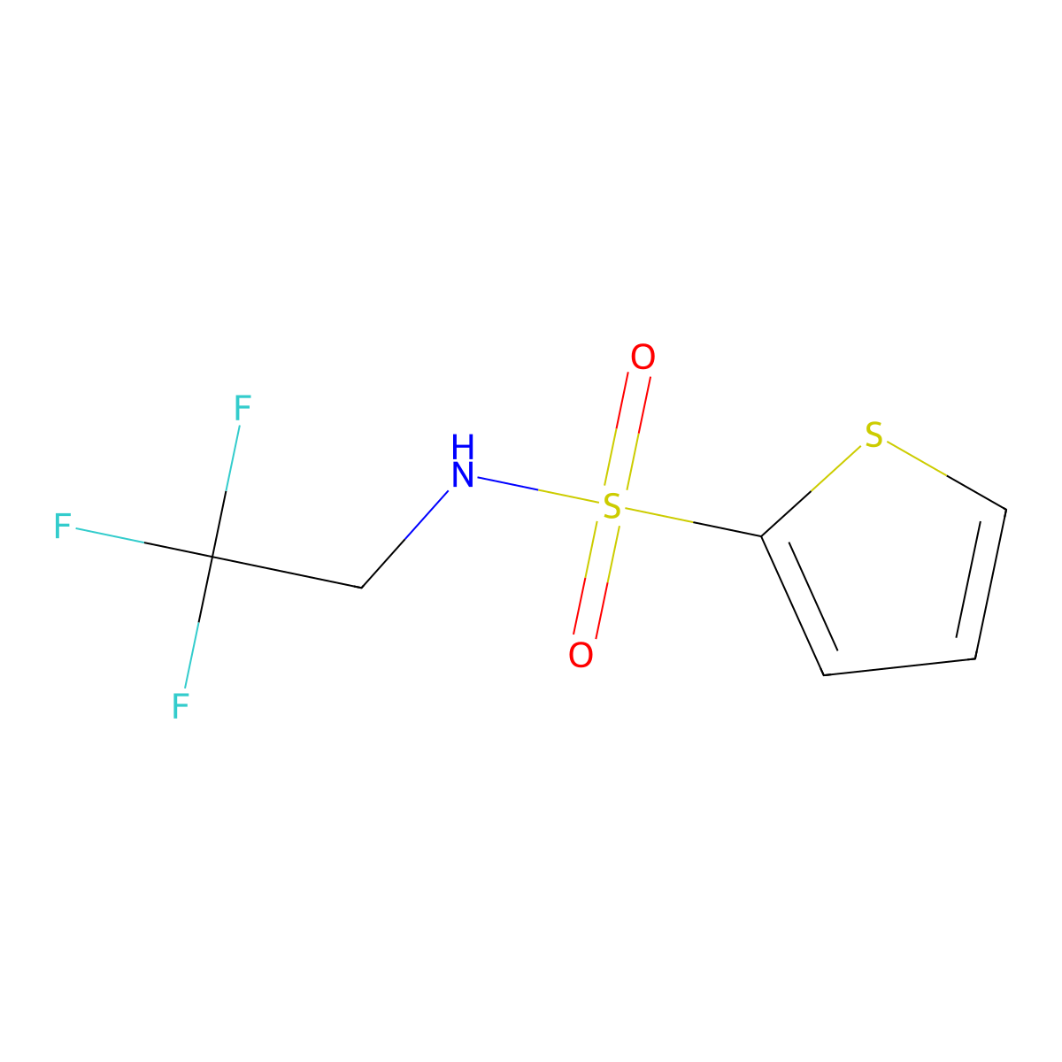 N-(2,2,2-Trifluoroethyl)thiophene-2-sulfonamide molecular structure, CAS 2326993-78-4