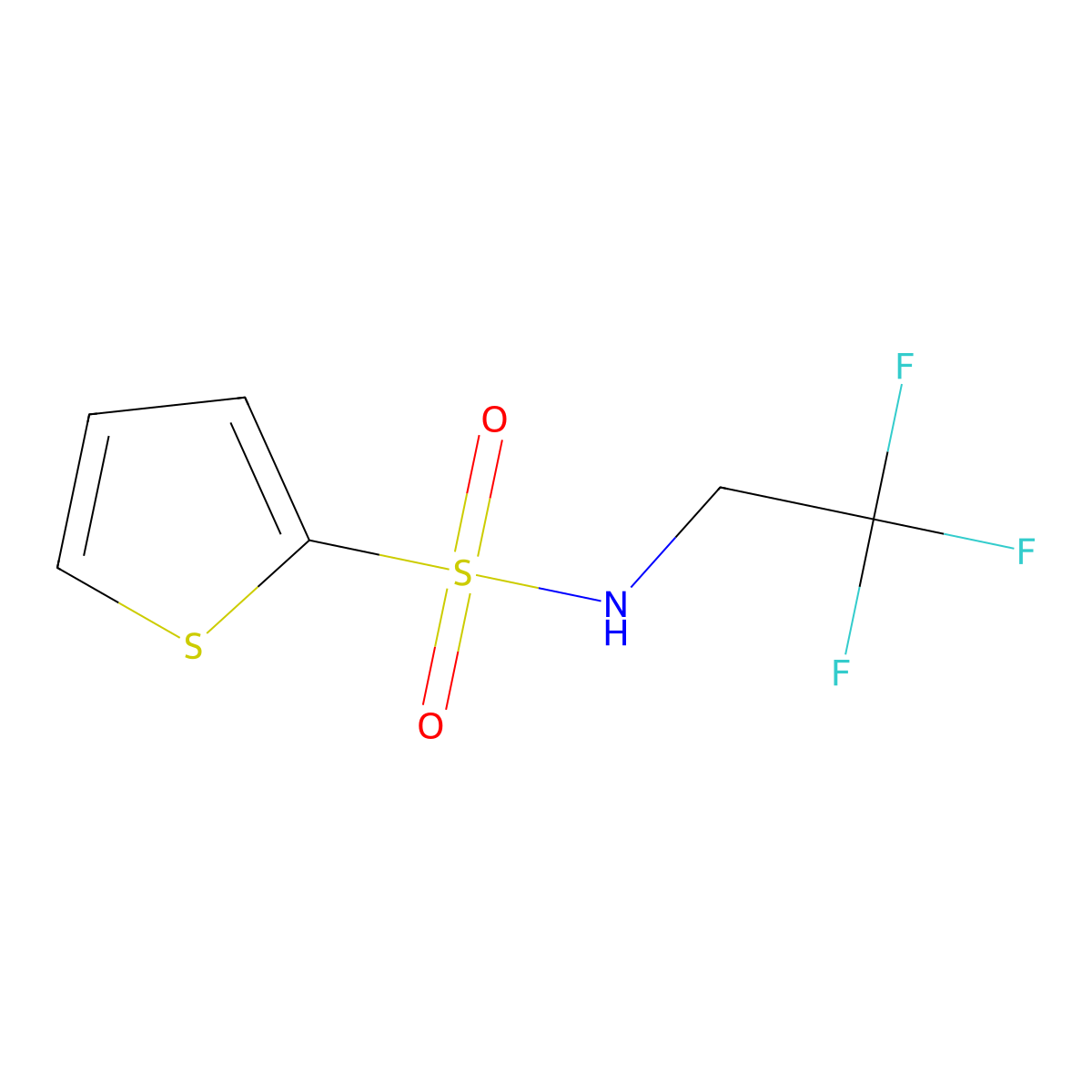 N-(2,2,2-Trifluoroethyl)thiophene-2-sulfonamide molecular structure, CAS 2326993-78-4