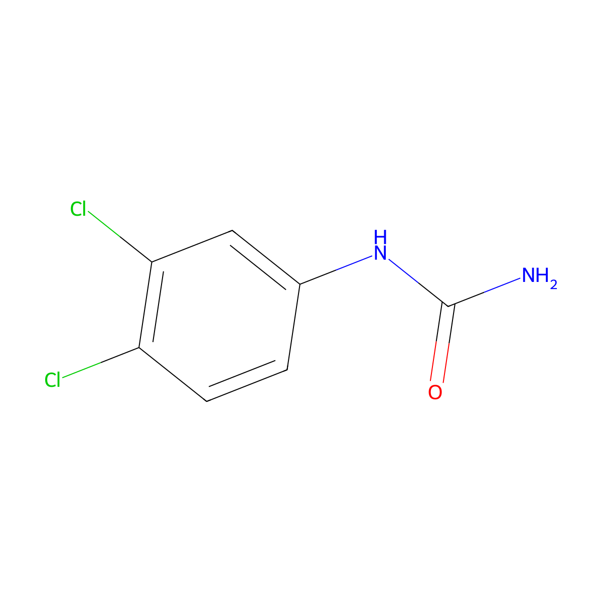 Urea, (3,4-dichlorophenyl)- molecular structure, CAS 2327-02-8