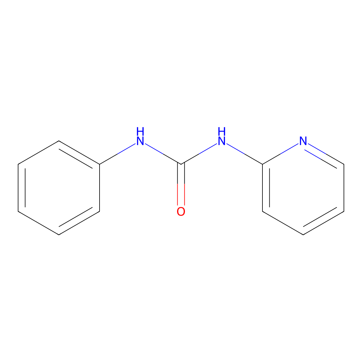 N-Phenyl-N'-2-pyridinylurea molecular structure, CAS 2327-17-5