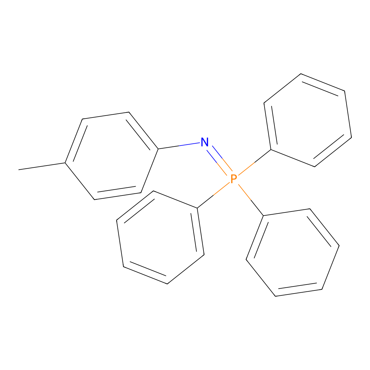 N-(Triphenylphosphoranylidene)-p-toluidine molecular structure, CAS 2327-67-5