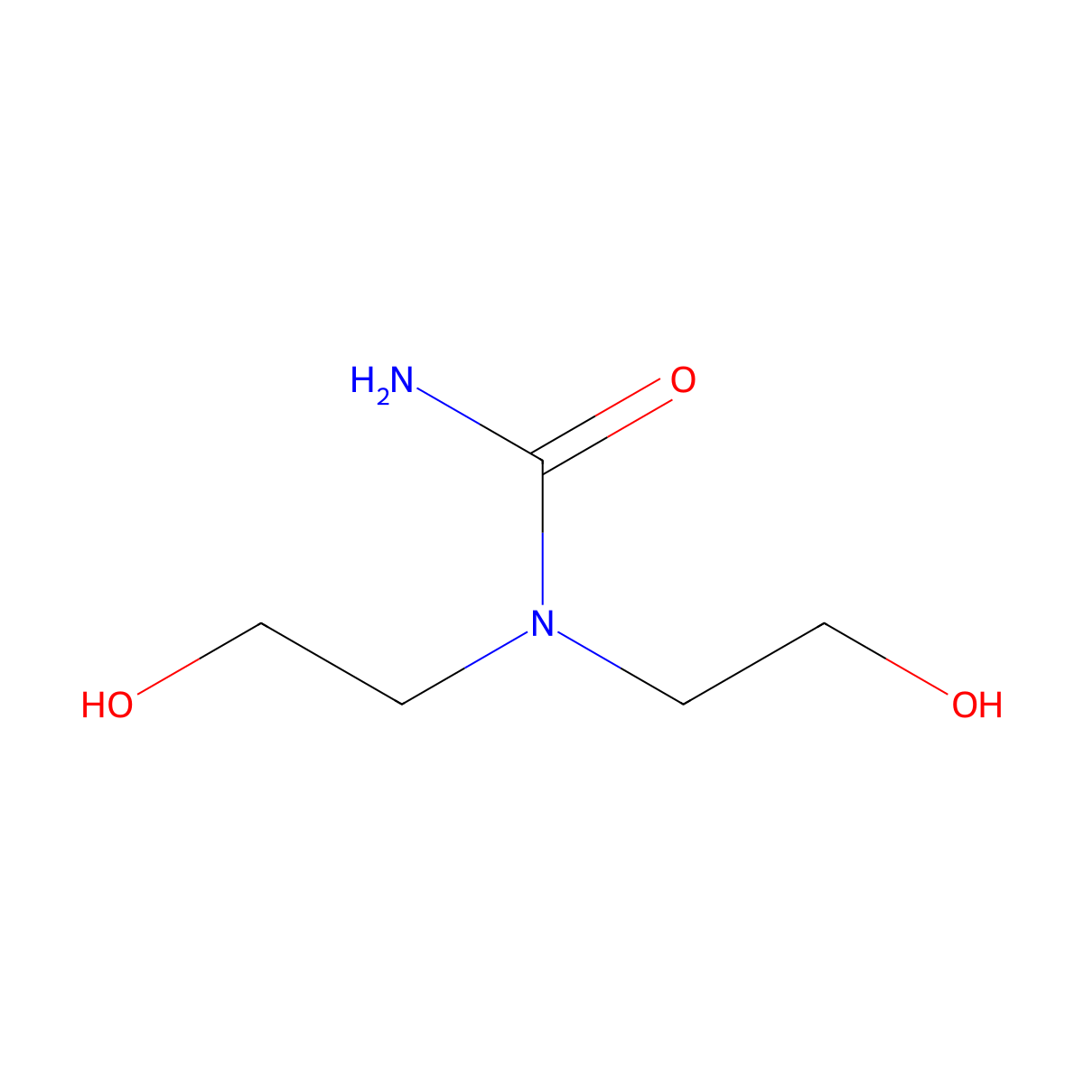 N,N-Bis-(2-Hydroxyethyl)urea molecular structure, CAS 23270-55-5