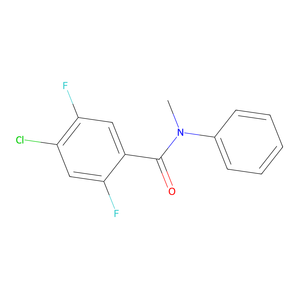 4-Chloro-2,5-difluoro-N-methyl-N-phenylbenzamide molecular structure, CAS 2327000-87-1