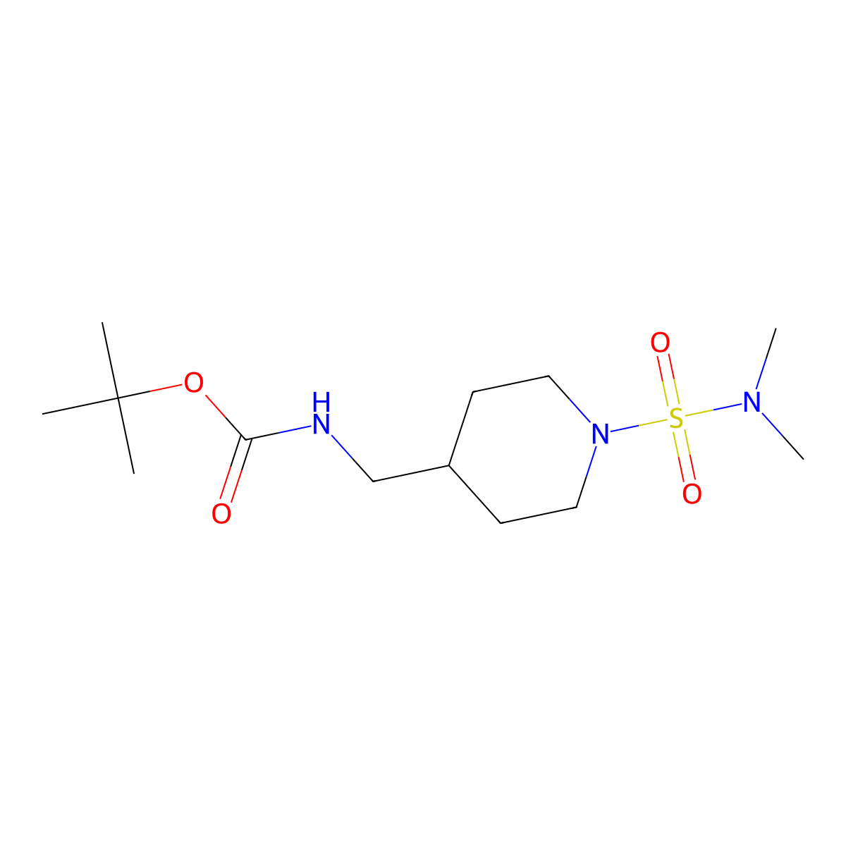 tert-butyl N-{[1-(dimethylsulfamoyl)piperidin-4-yl]methyl}carbamate molecular structure, CAS 2327019-89-4
