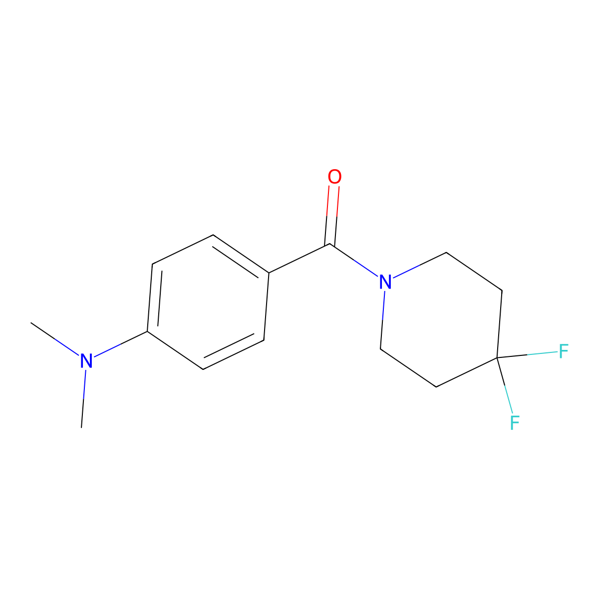 4-(4,4-difluoropiperidine-1-carbonyl)-N,N-dimethylaniline molecular structure, CAS 2327026-13-9