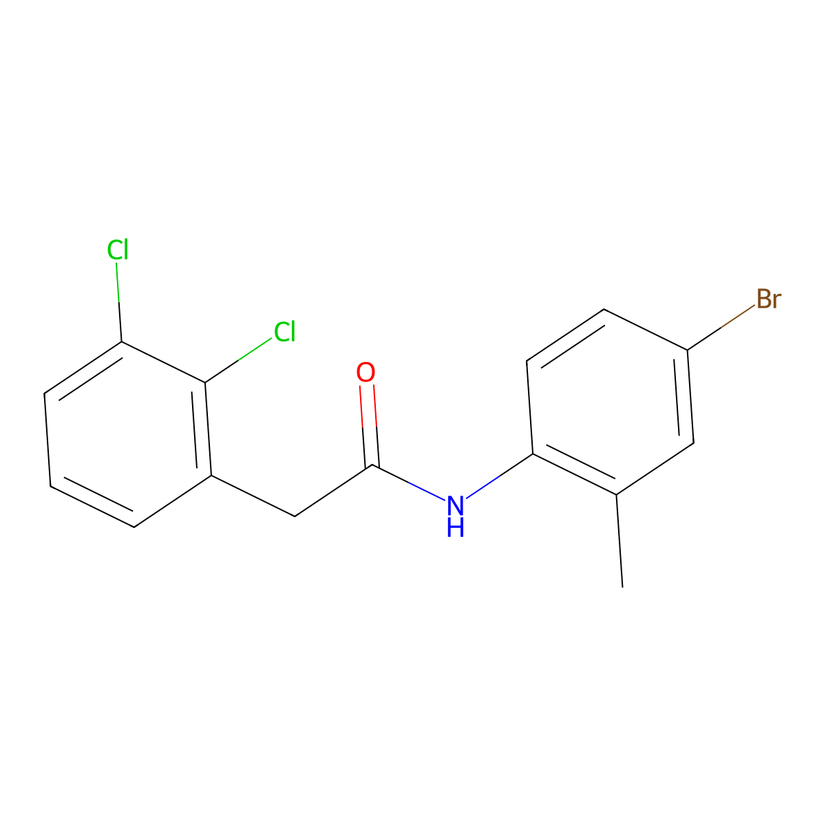 N-(4-Bromo-2-methylphenyl)-2,3-dichlorobenzeneacetamide molecular structure, CAS 2327045-21-4
