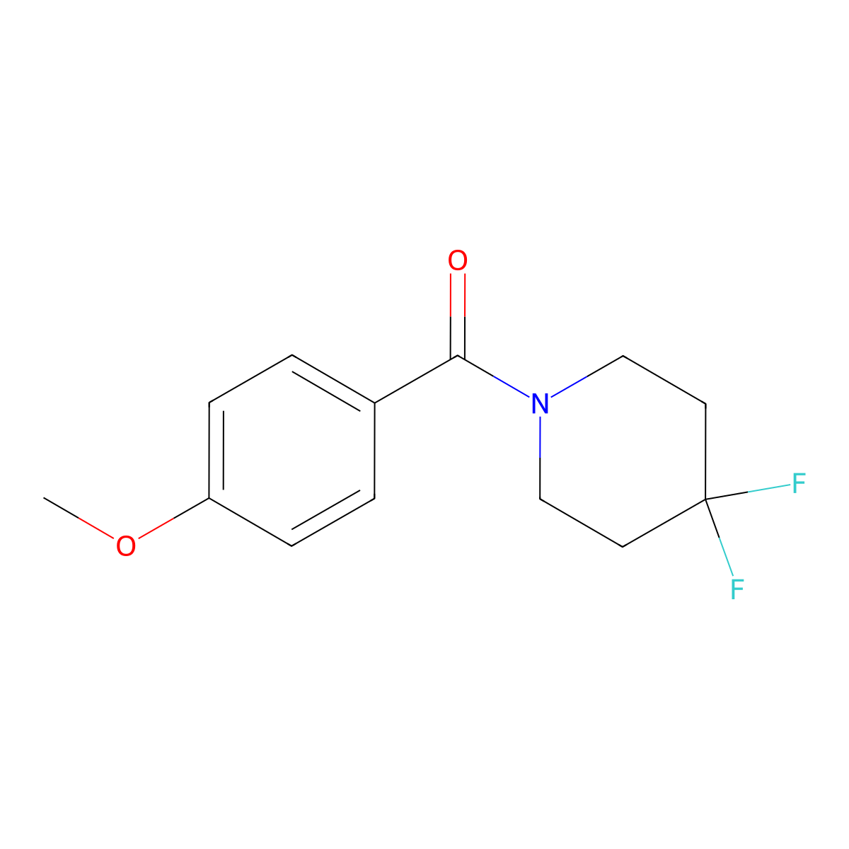 4,4-Difluoro-1-(4-methoxybenzoyl)piperidine molecular structure, CAS 2327047-66-3