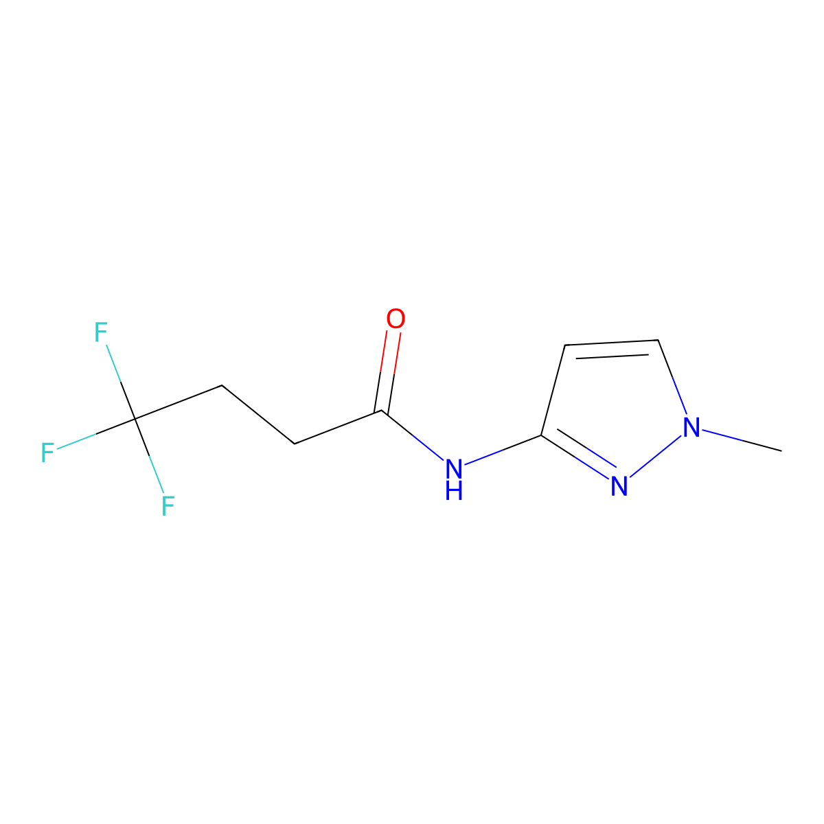 4,4,4-trifluoro-N-(1-methyl-1H-pyrazol-3-yl)butanamide molecular structure, CAS 2327053-60-9