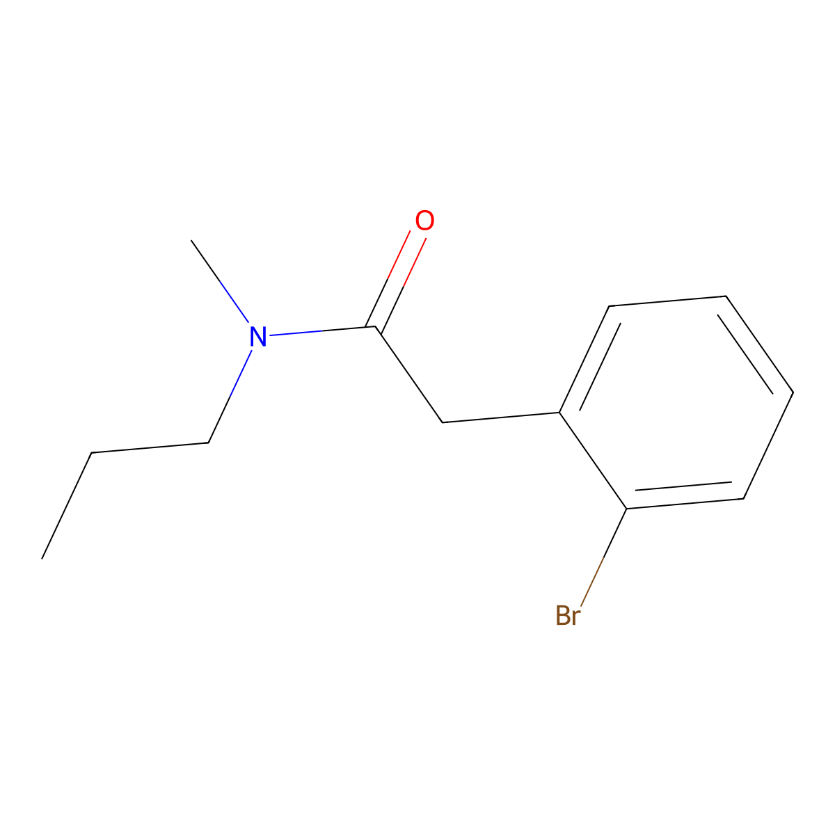 2-Bromo-N-methyl-N-propylbenzeneacetamide molecular structure, CAS 2327054-59-9