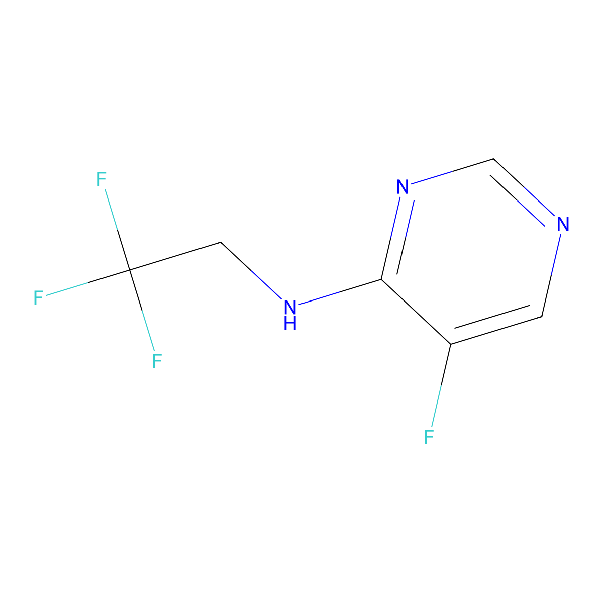5-Fluoro-N-(2,2,2-trifluoroethyl)pyrimidin-4-amine molecular structure, CAS 2327056-93-7