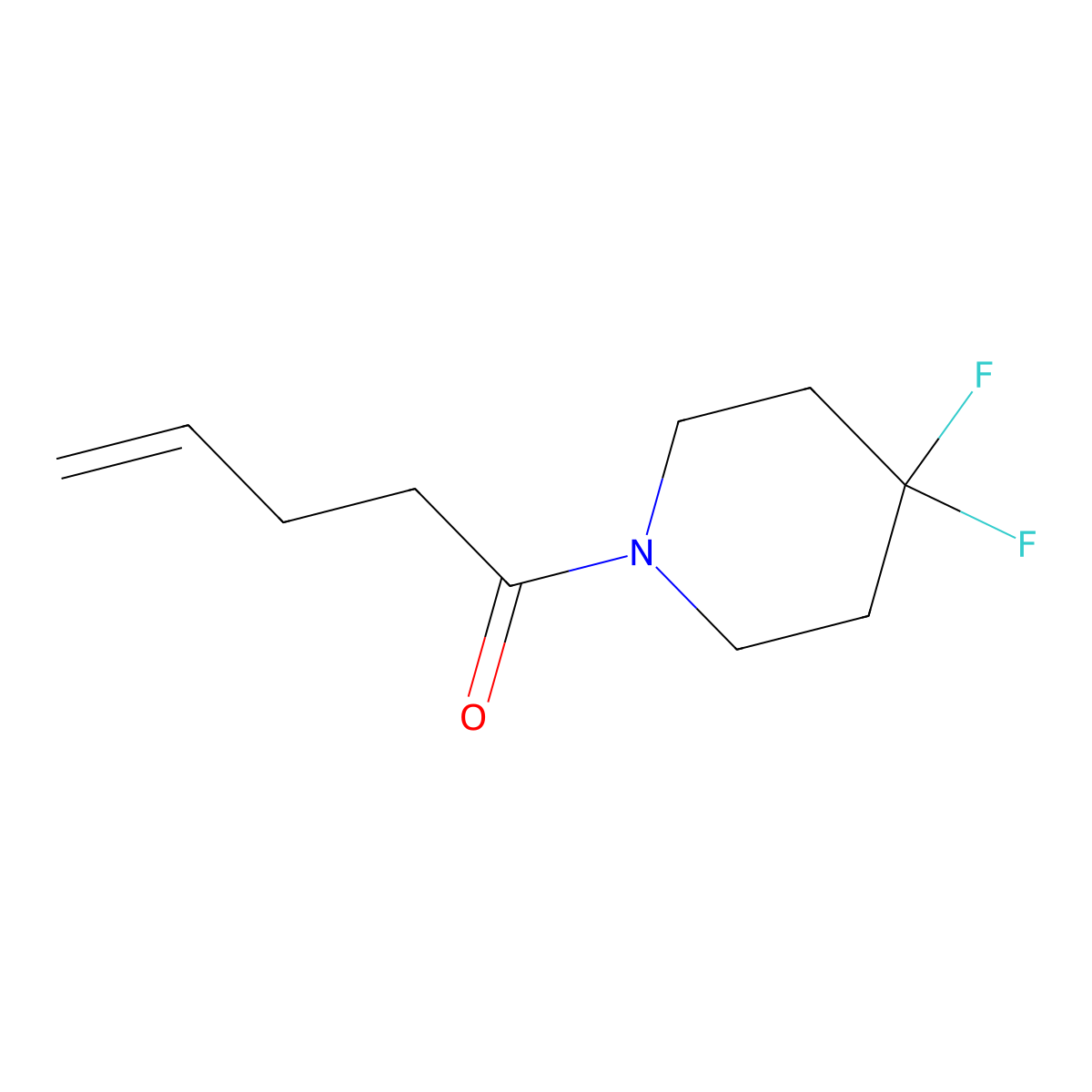 1-(4,4-Difluoropiperidin-1-yl)pent-4-en-1-one molecular structure, CAS 2327058-19-3