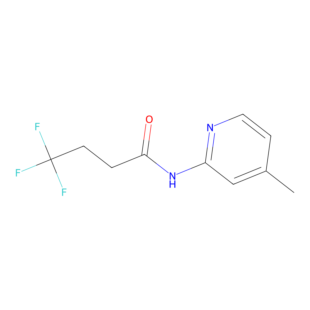 4,4,4-trifluoro-N-(4-methylpyridin-2-yl)butanamide molecular structure, CAS 2327060-55-7
