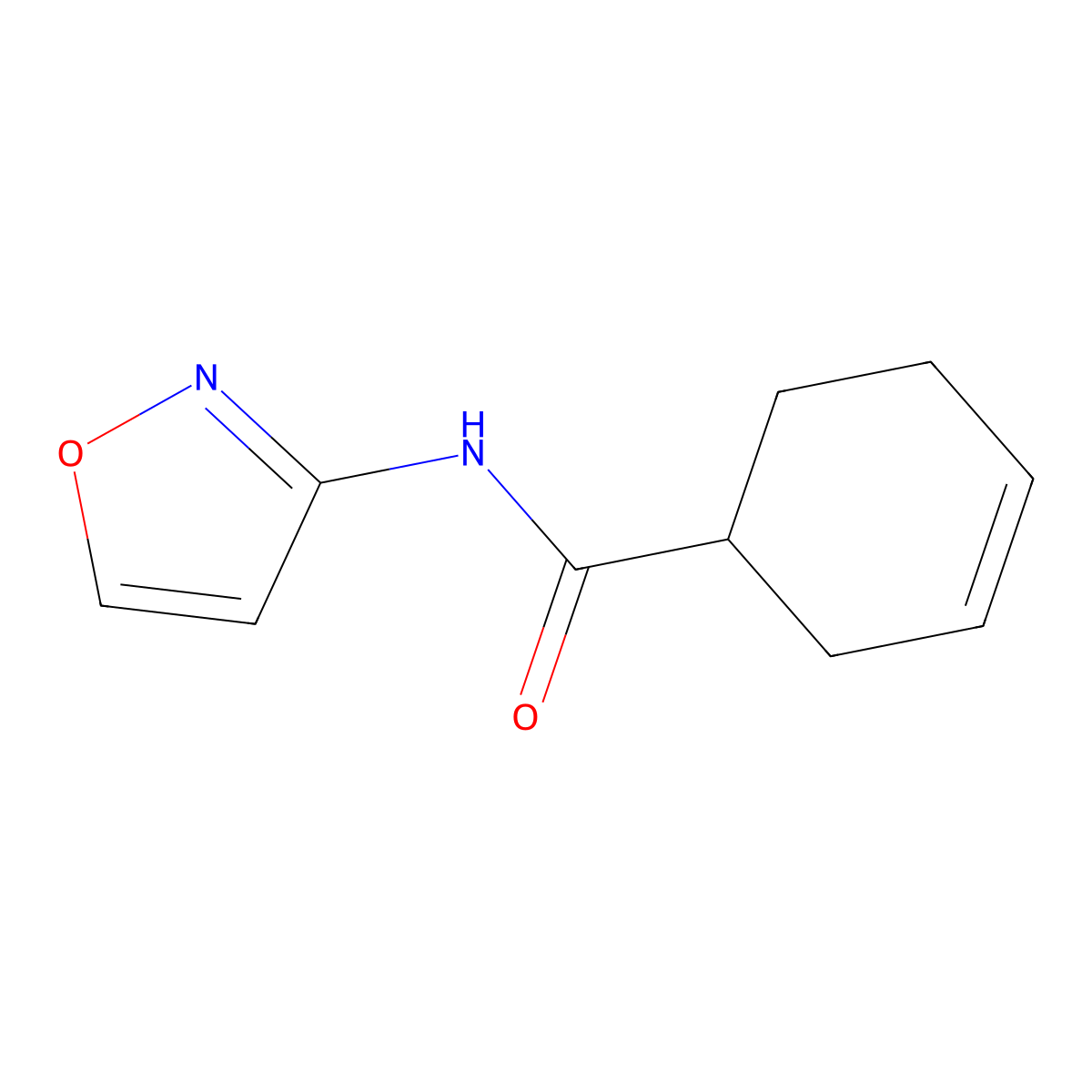 N-(1,2-oxazol-3-yl)cyclohex-3-ene-1-carboxamide molecular structure, CAS 2327061-44-7
