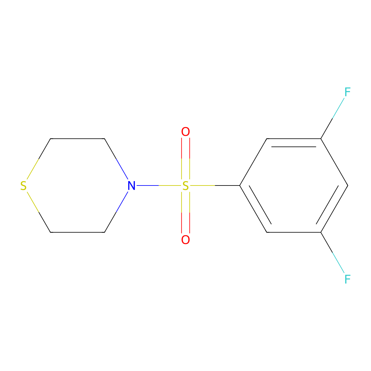 4-(3,5-Difluorobenzenesulfonyl)thiomorpholine molecular structure, CAS 2327064-41-3