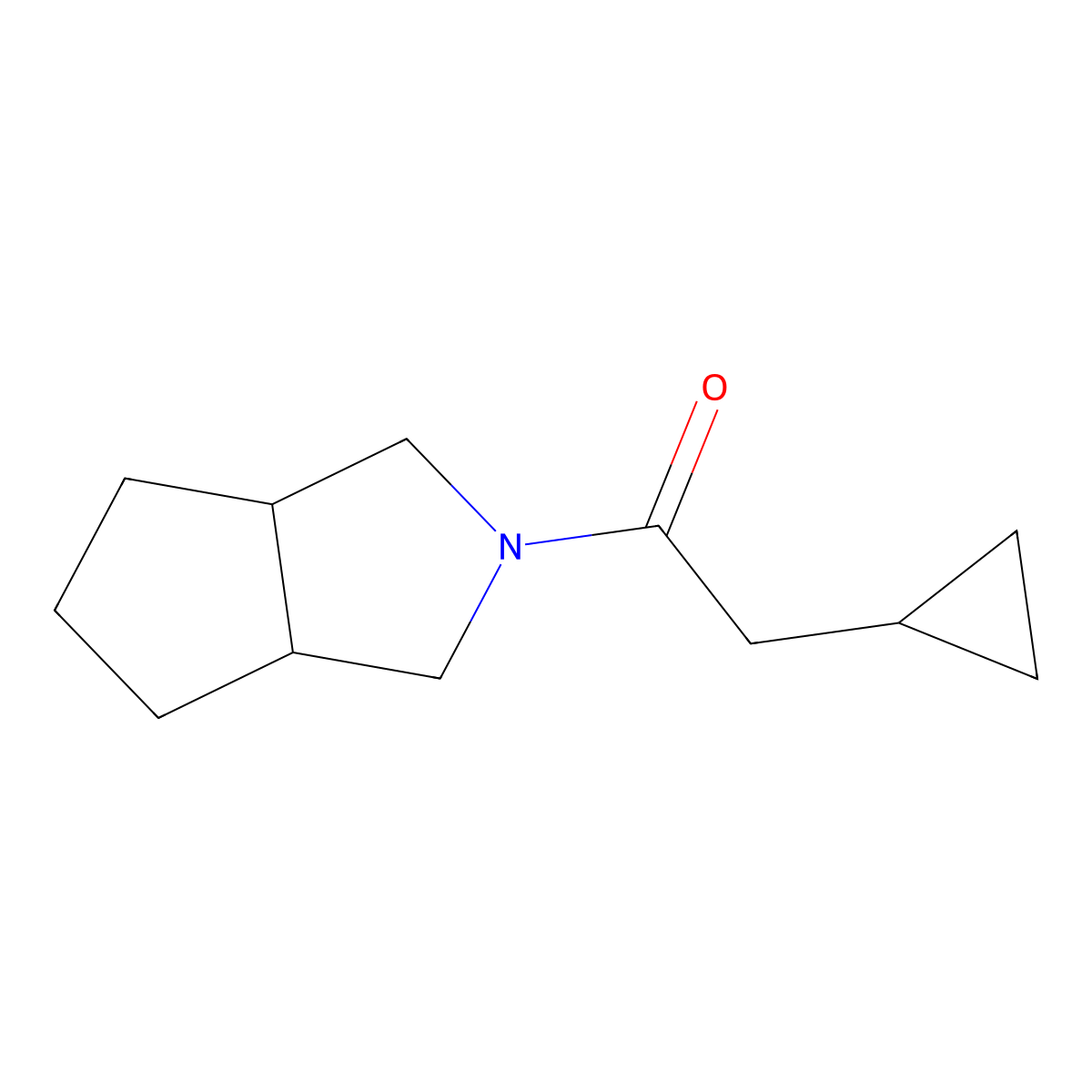 2-cyclopropyl-1-(hexahydrocyclopenta[c]pyrrol-2(1H)-yl)ethanone molecular structure, CAS 2327070-55-1