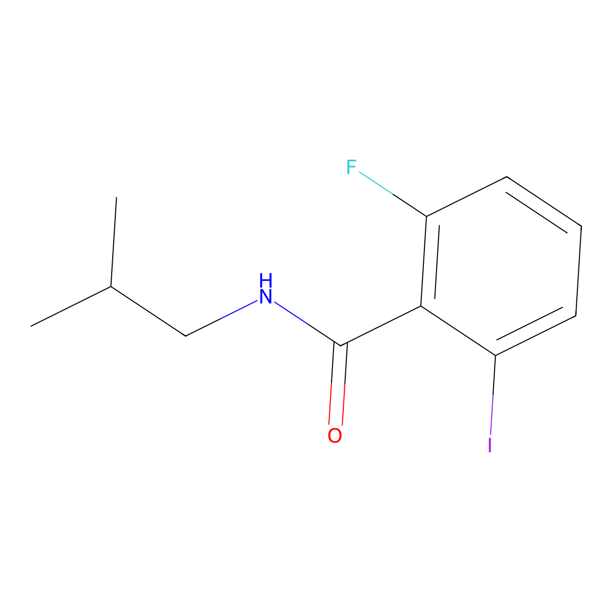 2-Fluoro-6-iodo-N-isobutylbenzamide molecular structure, CAS 2327075-98-7