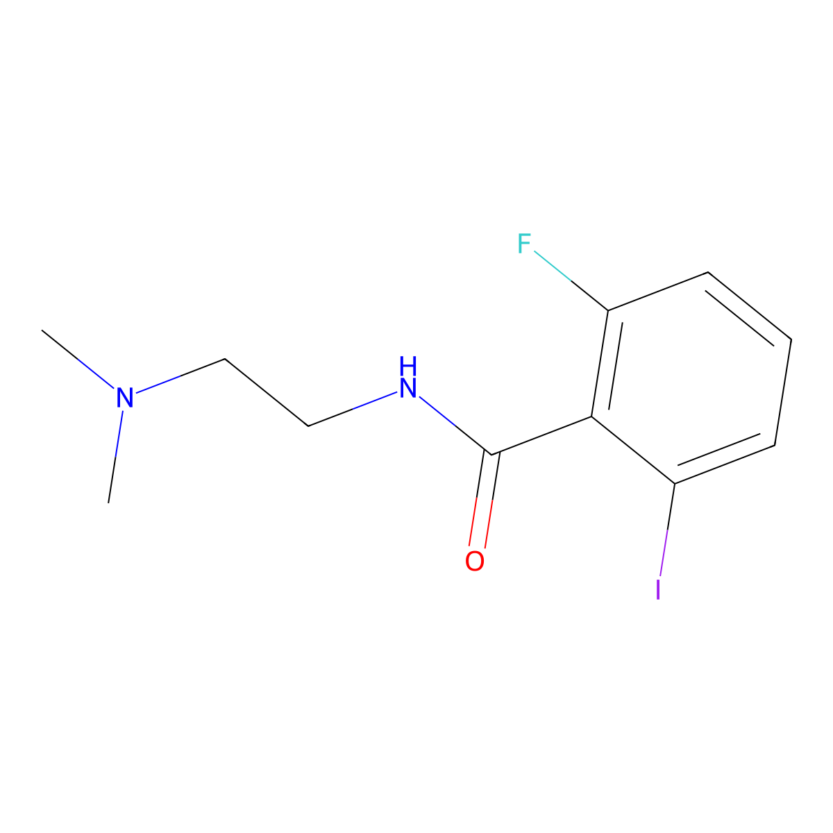 N-(2-(Dimethylamino)ethyl)-2-fluoro-6-iodobenzamide molecular structure, CAS 2327075-99-8