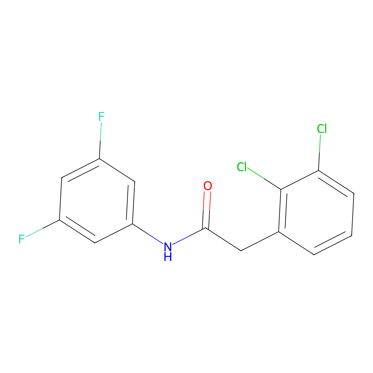 2,3-Dichloro-N-(3,5-difluorophenyl)benzeneacetamide molecular structure, CAS 2327100-14-9