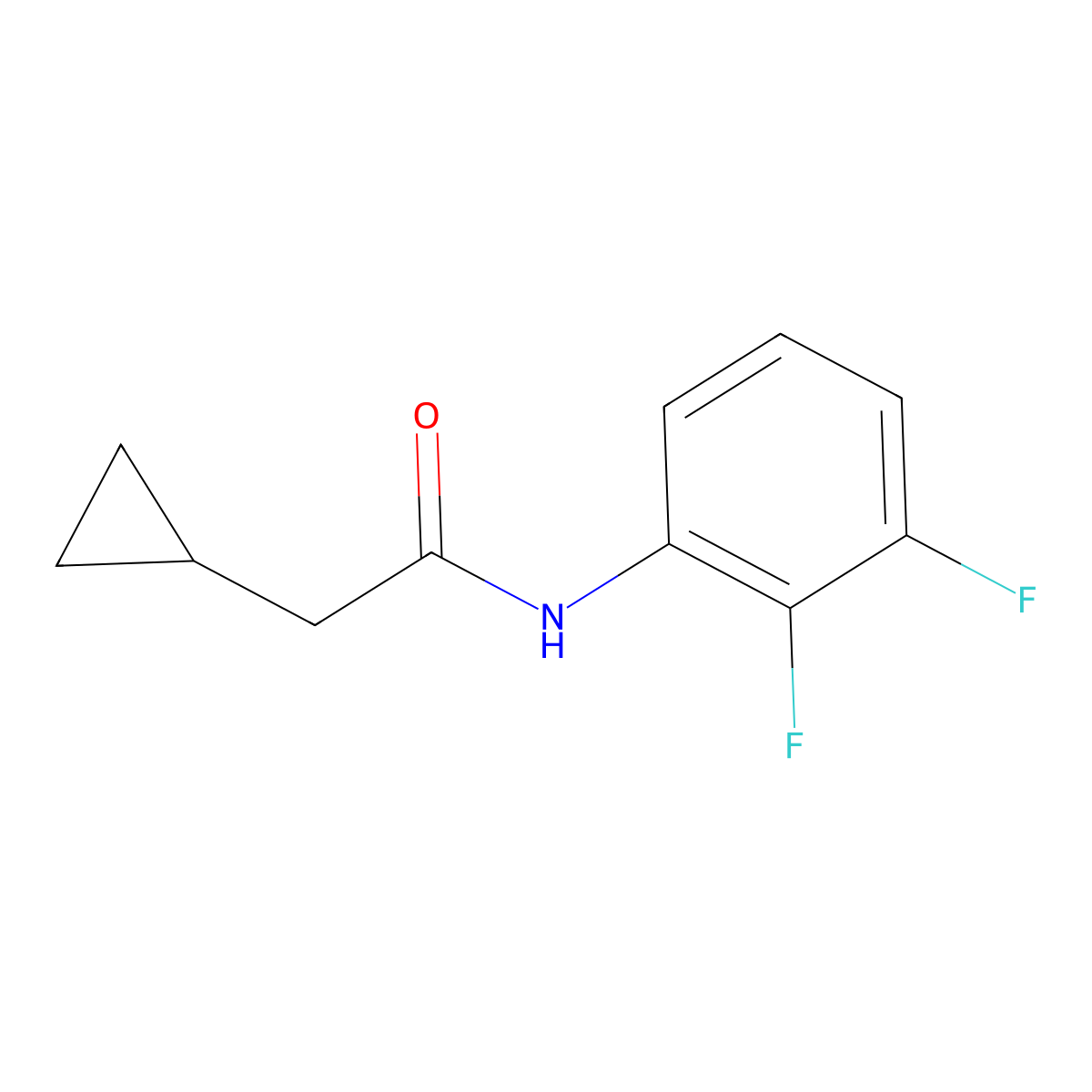 2-cyclopropyl-N-(2,3-difluorophenyl)acetamide molecular structure, CAS 2327129-06-4