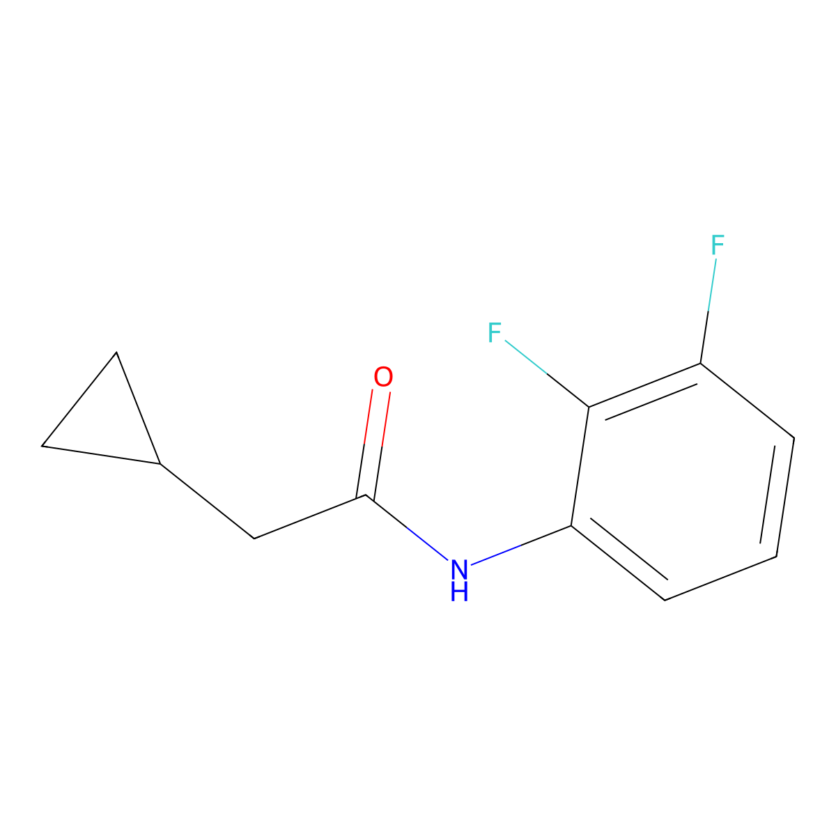 2-cyclopropyl-N-(2,3-difluorophenyl)acetamide molecular structure, CAS 2327129-06-4