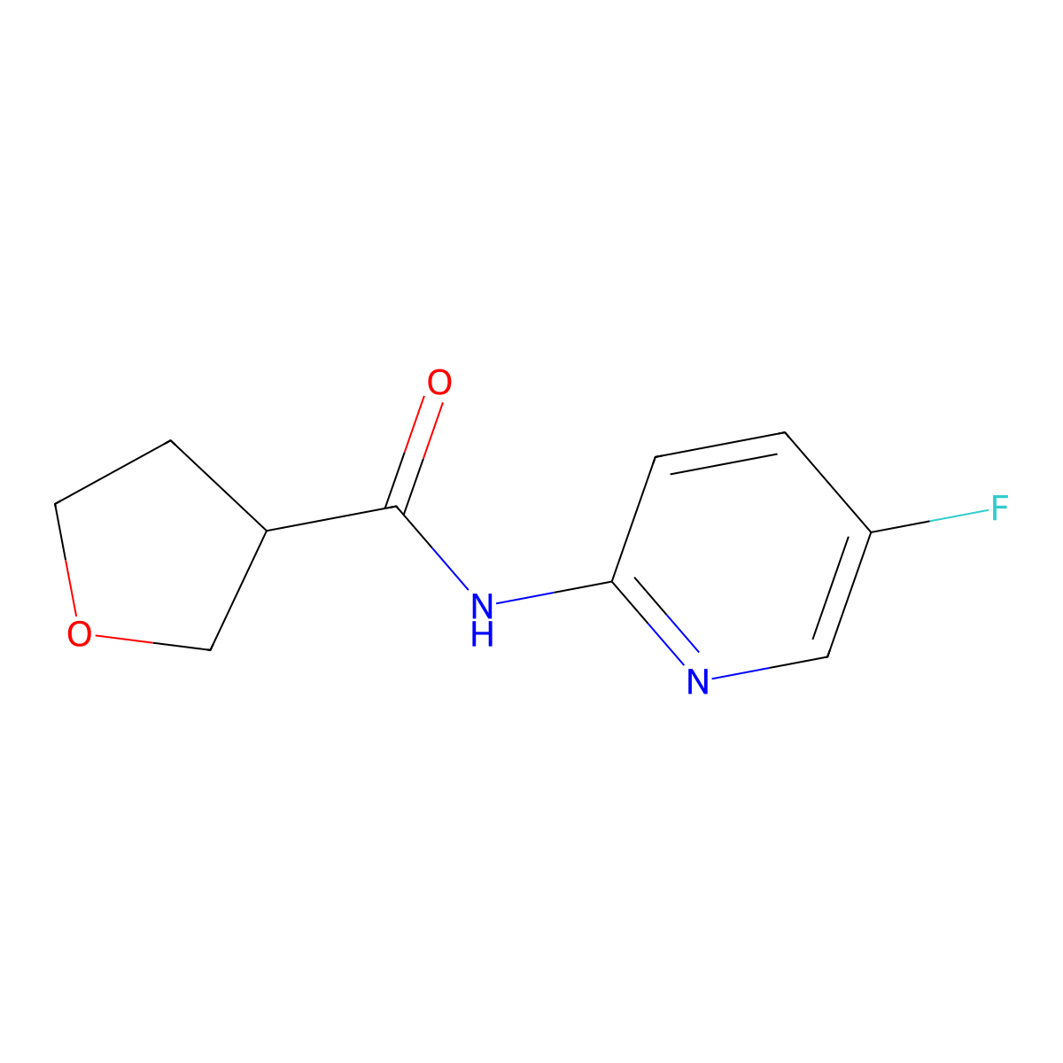 N-(5-fluoropyridin-2-yl)oxolane-3-carboxamide molecular structure, CAS 2327166-45-8