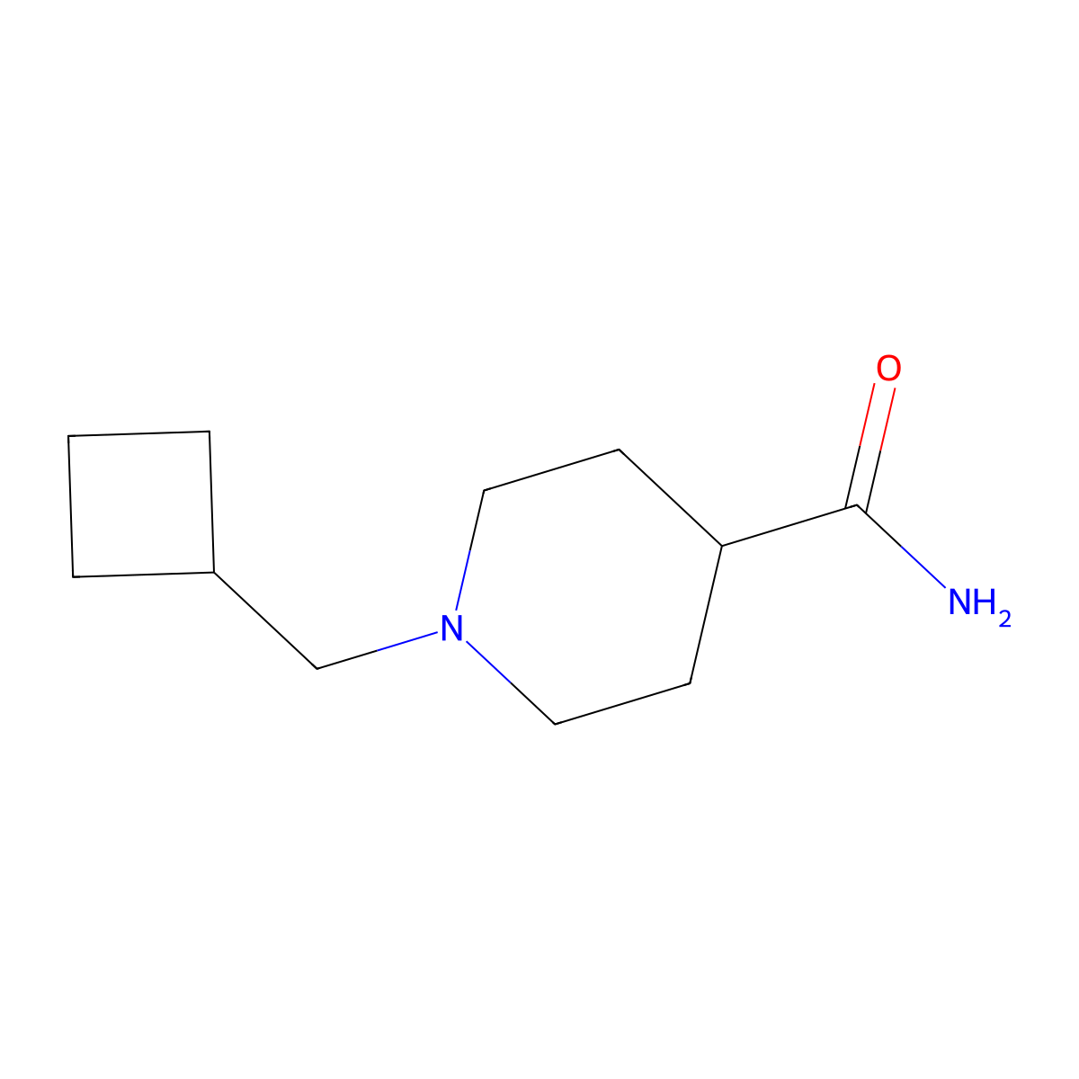 1-(Cyclobutylmethyl)piperidine-4-carboxamide molecular structure, CAS 2327167-91-7