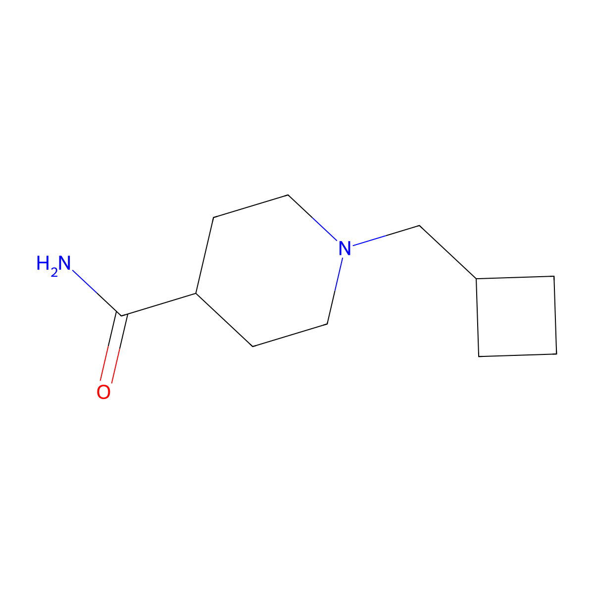 1-(Cyclobutylmethyl)piperidine-4-carboxamide molecular structure, CAS 2327167-91-7