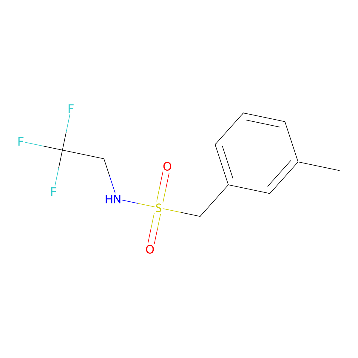 1-(3-Methylphenyl)-N-(2,2,2-trifluoroethyl)methanesulfonamide molecular structure, CAS 2327171-48-0