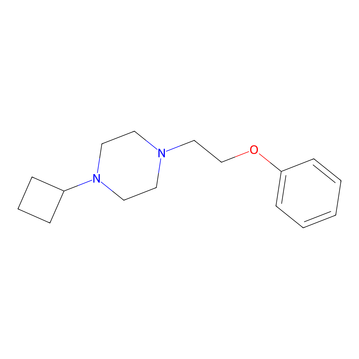 1-Cyclobutyl-4-(2-phenoxyethyl)piperazine molecular structure, CAS 2327179-32-6