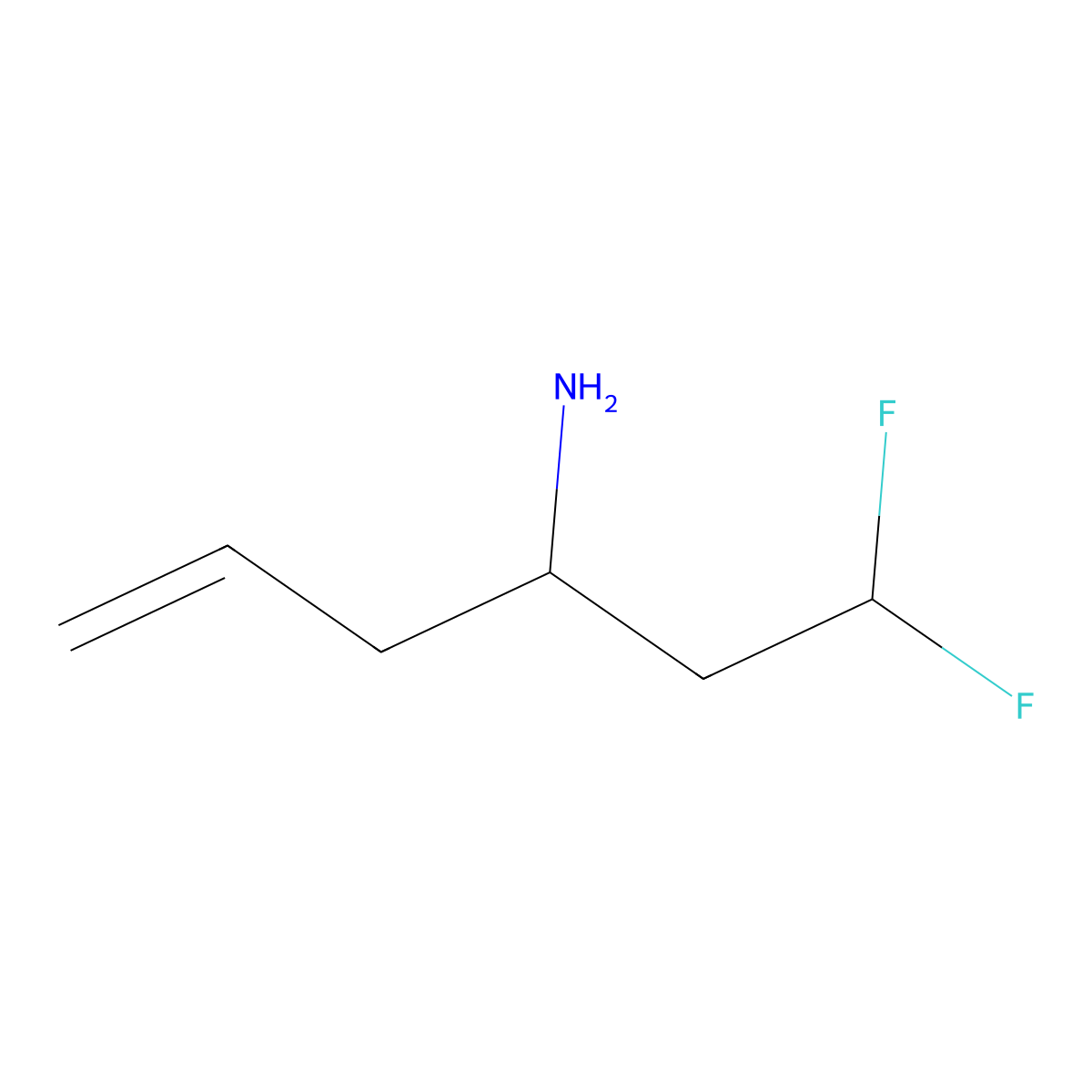 1,1-Difluorohex-5-en-3-amine molecular structure, CAS 2327185-09-9
