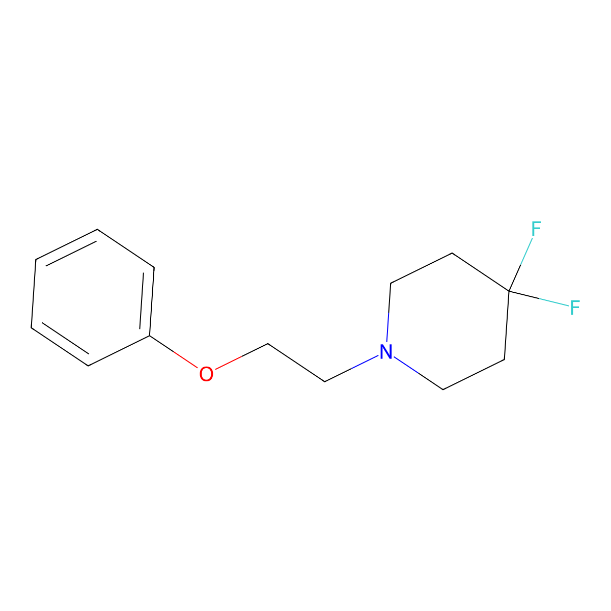 4,4-Difluoro-1-(2-phenoxyethyl)piperidine molecular structure, CAS 2327190-65-6