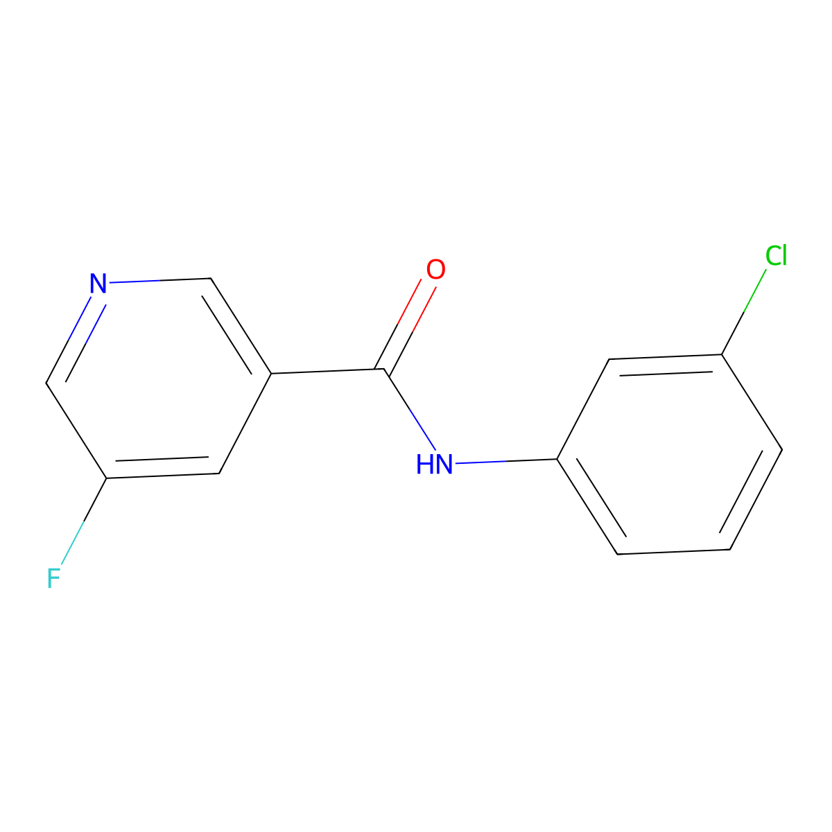 N-(3-chlorophenyl)-5-fluoropyridine-3-carboxamide molecular structure, CAS 2327191-87-5