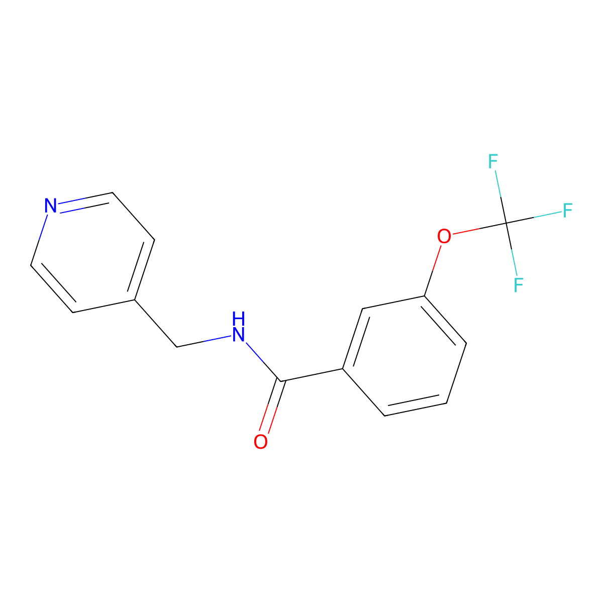 N-[(pyridin-4-yl)methyl]-3-(trifluoromethoxy)benzamide molecular structure, CAS 2327198-25-2