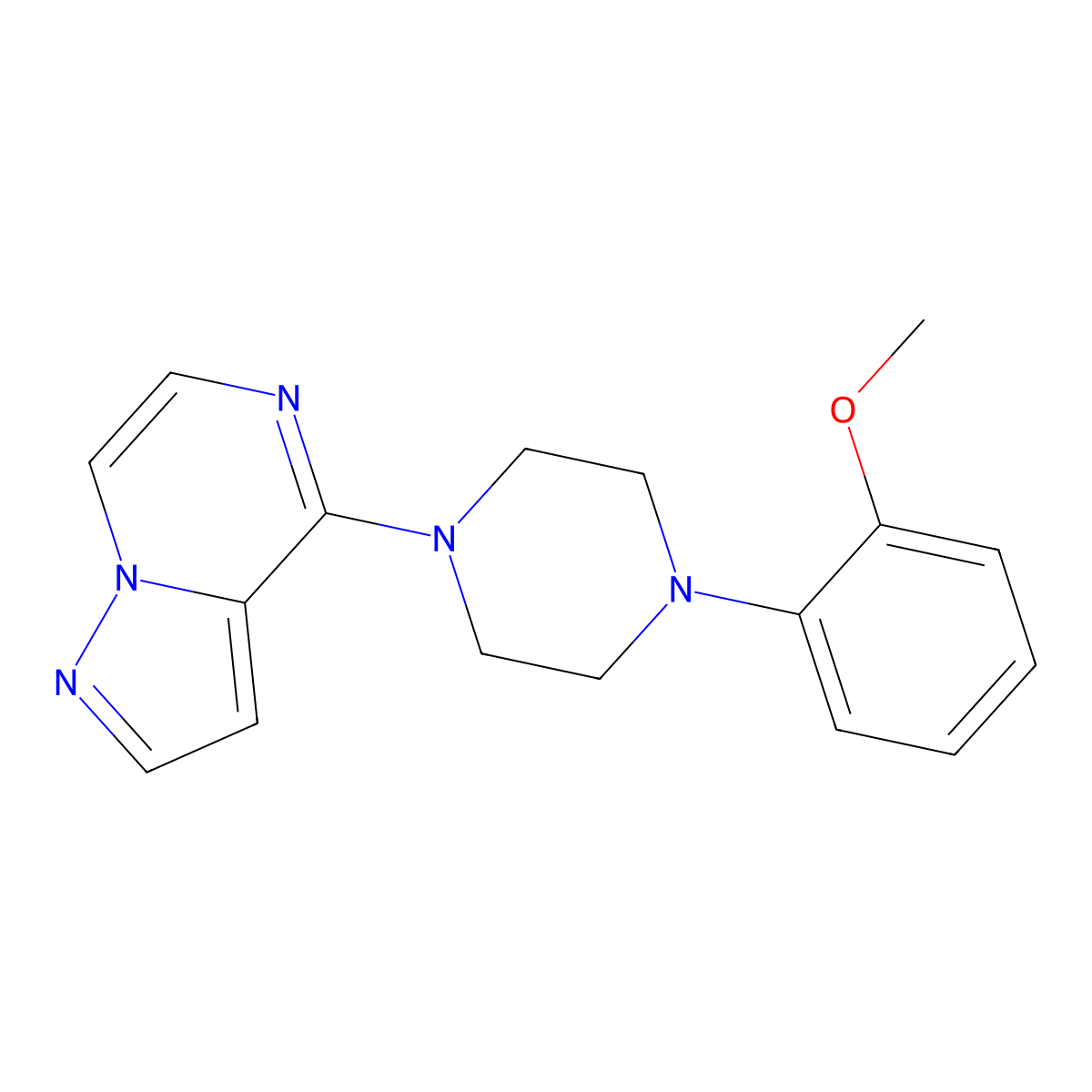 1-(2-Methoxyphenyl)-4-{pyrazolo[1,5-a]pyrazin-4-yl}piperazine molecular structure, CAS 2327205-67-2
