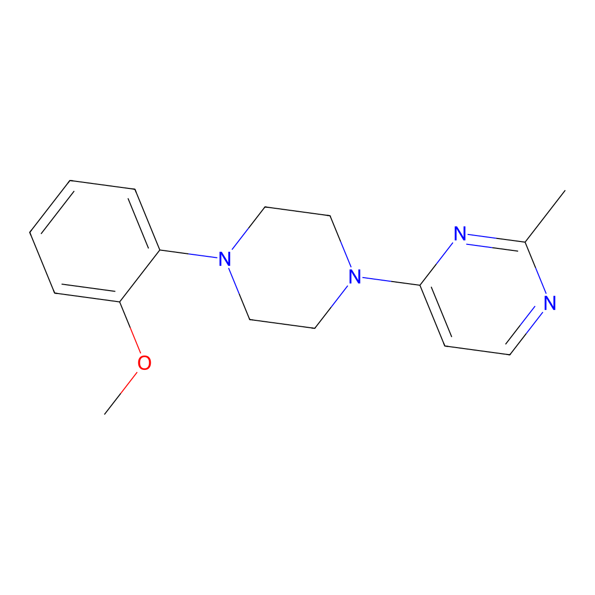4-[4-(2-Methoxyphenyl)piperazin-1-yl]-2-methylpyrimidine molecular structure, CAS 2327207-01-0