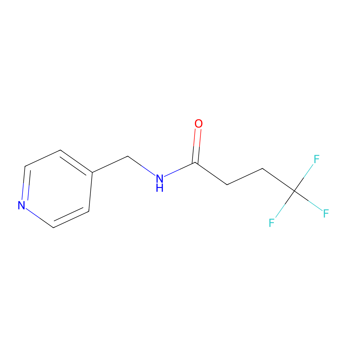 4,4,4-trifluoro-N-[(pyridin-4-yl)methyl]butanamide molecular structure, CAS 2327214-50-4