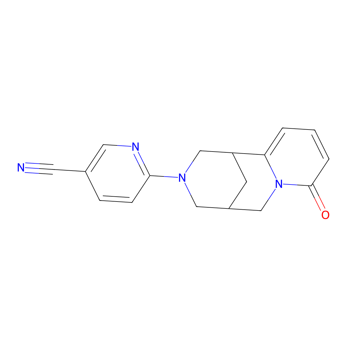 6-{6-Oxo-7,11-diazatricyclo[7.3.1.0^{2,7}]trideca-2,4-dien-11-yl}pyridine-3-carbonitrile molecular structure, CAS 2327215-40-5