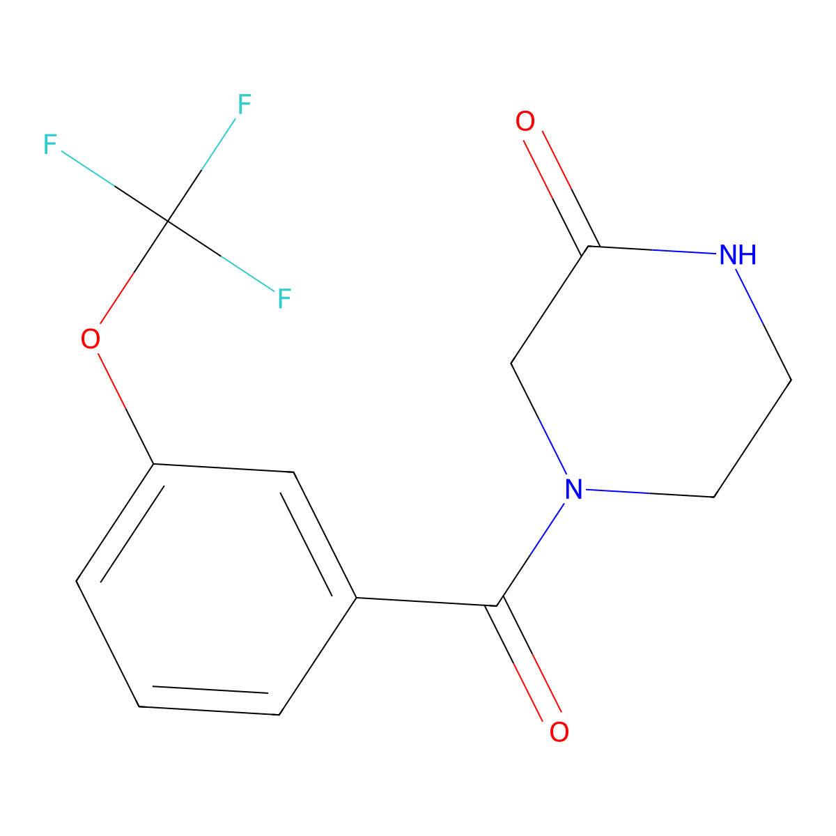 4-[3-(Trifluoromethoxy)benzoyl]piperazin-2-one molecular structure, CAS 2327218-25-5