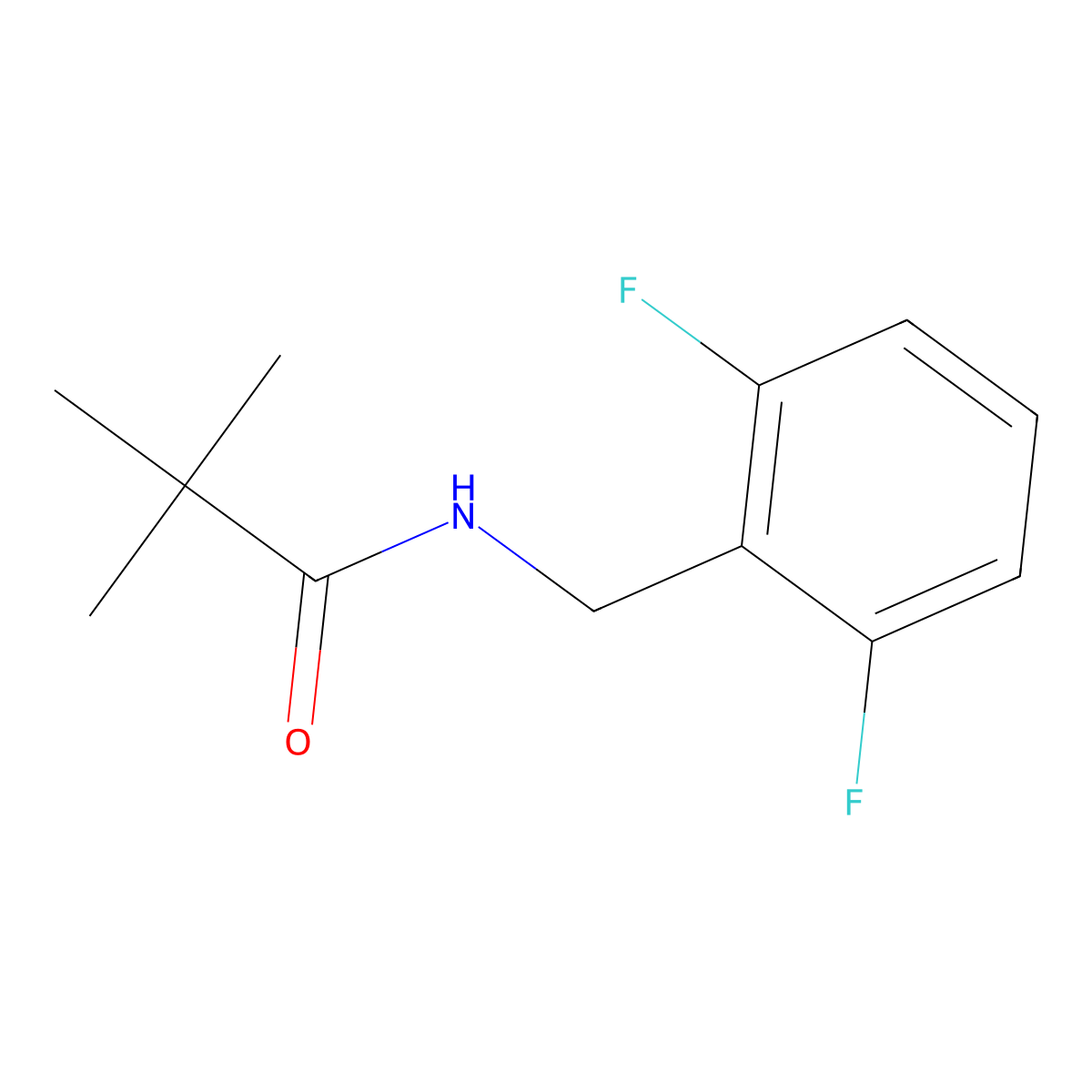 N-[(2,6-difluorophenyl)methyl]-2,2-dimethylpropanamide molecular structure, CAS 2327225-15-8